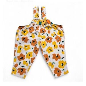 Vintage Girls Floral Suspender Overalls Jumpsuit – Size 4T – Retro 80s/90s Style